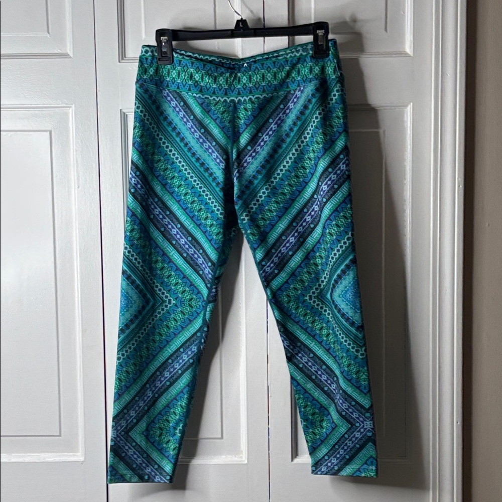 Prana Women's Blue Green Patterned Leggings